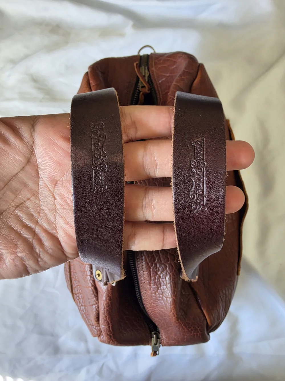 Go Forth Goods Hoffman Weekender In Cognac Bison